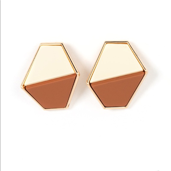 Geometric - Brown Earrings - Picture 4 of 4